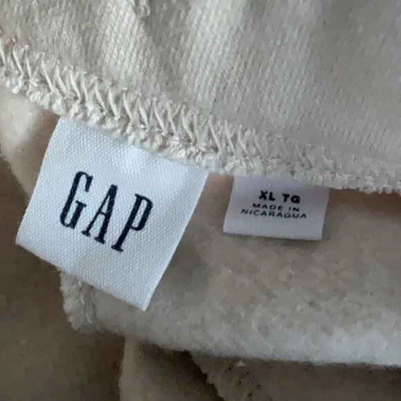 GAP Lightweight Heritage S Oyster Cream Jersey Knit Sweat Shorts Size XL - Picture 6 of 6